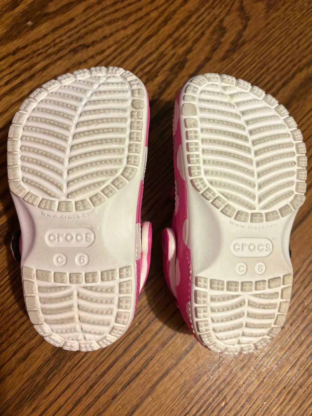 Toddler size 6 Crocs Minnie Mouse